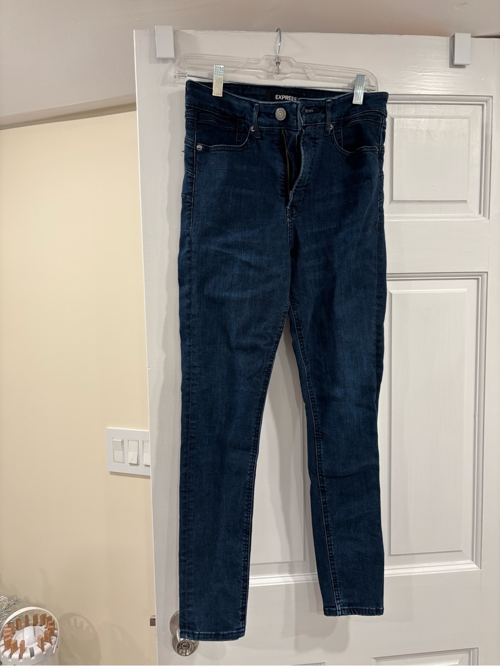 Express Dark Blue High-Rise Skinny Jeans